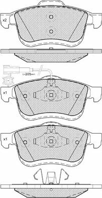 BSF 10963 - Тормозные колодки, дисковые, комплект autosila-amz.com