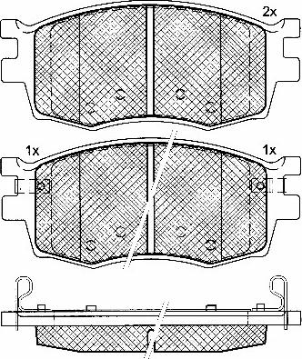 BSF 10901 - Тормозные колодки, дисковые, комплект autosila-amz.com