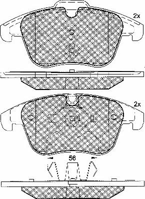 CAR PNT6841A - Тормозные колодки, дисковые, комплект autosila-amz.com