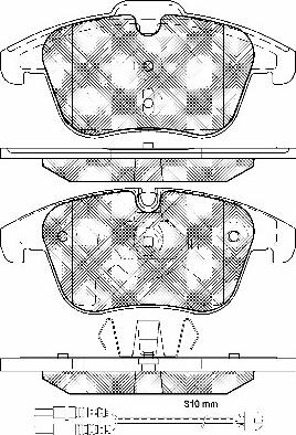 BSF 10983 - Тормозные колодки, дисковые, комплект autosila-amz.com