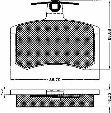 BSF 10453 - Тормозные колодки, дисковые, комплект autosila-amz.com