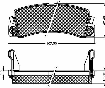 BSF 10468 - Тормозные колодки, дисковые, комплект autosila-amz.com