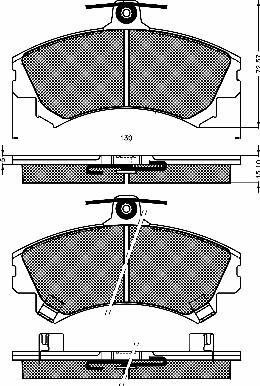 BSF 10405 - Тормозные колодки, дисковые, комплект autosila-amz.com