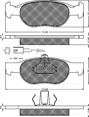 BSF 10401 - Тормозные колодки, дисковые, комплект autosila-amz.com