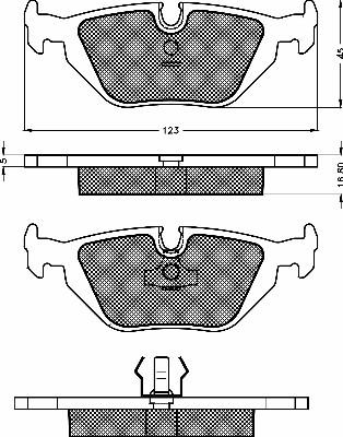 BSF 10483 - Тормозные колодки, дисковые, комплект autosila-amz.com