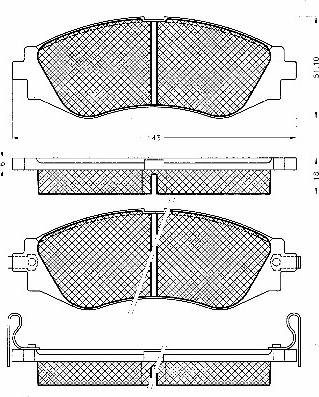 BSF 10431 - Тормозные колодки, дисковые, комплект autosila-amz.com