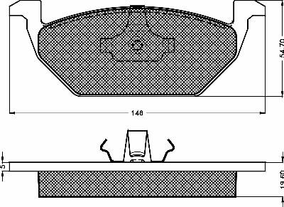 BSF 10425 - Тормозные колодки, дисковые, комплект autosila-amz.com