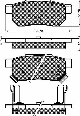 BSF 10471 - Тормозные колодки, дисковые, комплект autosila-amz.com