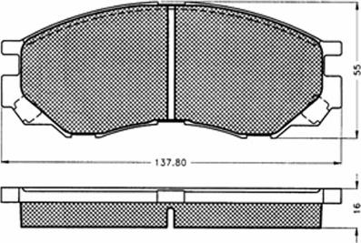 BSF 10598 - Тормозные колодки, дисковые, комплект autosila-amz.com