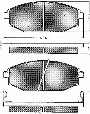 BSF 10540 - Тормозные колодки, дисковые, комплект autosila-amz.com