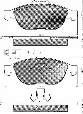 Woking 760302 - Тормозные колодки, дисковые, комплект autosila-amz.com