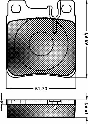 BSF 10506 - Тормозные колодки, дисковые, комплект autosila-amz.com