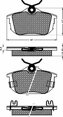 BSF 10517 - Тормозные колодки, дисковые, комплект autosila-amz.com