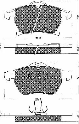 BSF 10538 - Тормозные колодки, дисковые, комплект autosila-amz.com