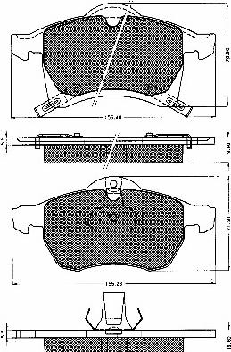 BSF 10533 - Тормозные колодки, дисковые, комплект autosila-amz.com