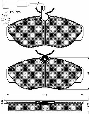 BSF 10640 - Тормозные колодки, дисковые, комплект autosila-amz.com