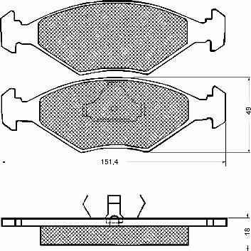 BSF 10658 - Тормозные колодки, дисковые, комплект autosila-amz.com