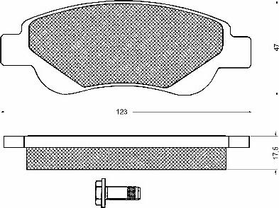 BSF 10688 - Тормозные колодки, дисковые, комплект autosila-amz.com