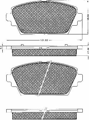 BSF 10631 - Тормозные колодки, дисковые, комплект autosila-amz.com