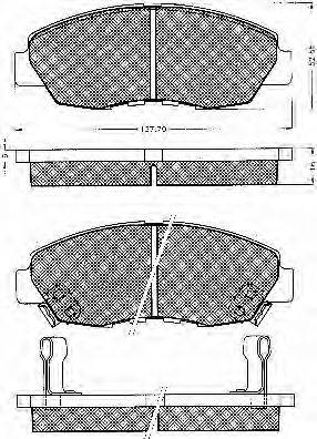 DODA 1070120066 - Тормозные колодки, дисковые, комплект autosila-amz.com