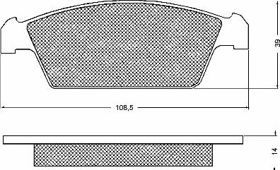 BSF 10622 - Тормозные колодки, дисковые, комплект autosila-amz.com