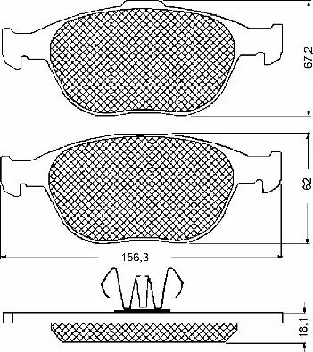 BSF 10671 - Тормозные колодки, дисковые, комплект autosila-amz.com