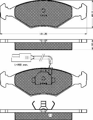 BSF 10147 - Тормозные колодки, дисковые, комплект autosila-amz.com