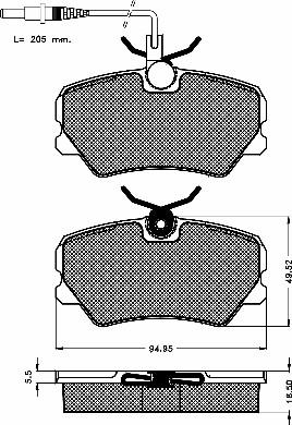 BSF 10164 - Тормозные колодки, дисковые, комплект autosila-amz.com