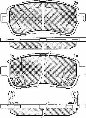 BSF 10896 - Тормозные колодки, дисковые, комплект autosila-amz.com