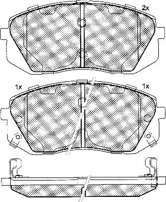 BSF 10864 - Тормозные колодки, дисковые, комплект autosila-amz.com