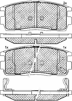 BSF 10862 - Тормозные колодки, дисковые, комплект autosila-amz.com