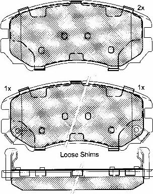 BSF 10824 - Тормозные колодки, дисковые, комплект autosila-amz.com