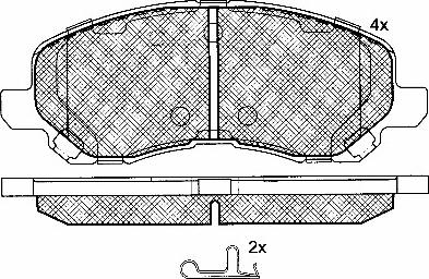 BSF 10826 - Тормозные колодки, дисковые, комплект autosila-amz.com