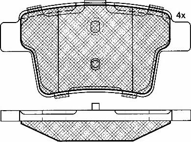 DJ Parts BP1823 - Тормозные колодки, дисковые, комплект autosila-amz.com