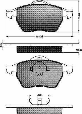 BSF 10340 - Тормозные колодки, дисковые, комплект autosila-amz.com