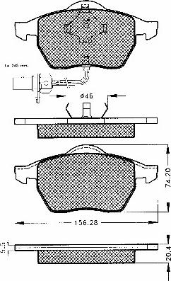 BSF 10341 - Тормозные колодки, дисковые, комплект autosila-amz.com