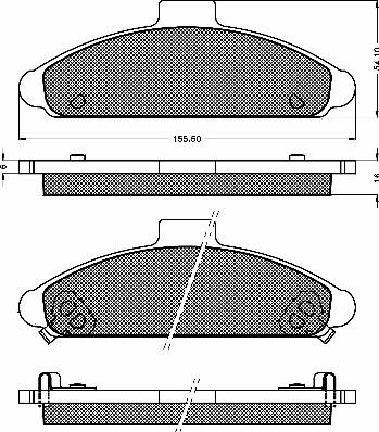 BSF 10351 - Тормозные колодки, дисковые, комплект autosila-amz.com