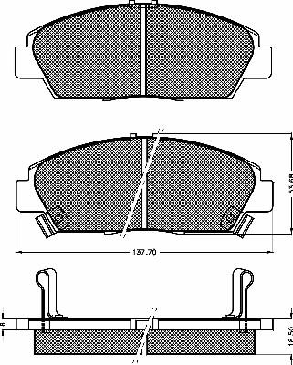 BSF 10352 - Тормозные колодки, дисковые, комплект autosila-amz.com