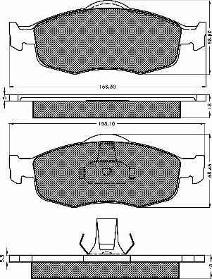 BSF 10366 - Тормозные колодки, дисковые, комплект autosila-amz.com