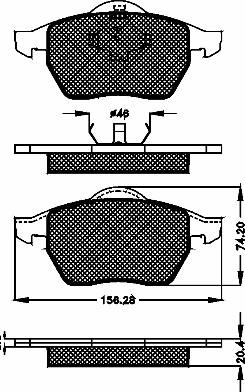 BSF 10337 - Тормозные колодки, дисковые, комплект autosila-amz.com