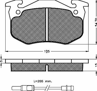 BSF 10241 - Тормозные колодки, дисковые, комплект autosila-amz.com