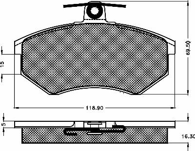 BSF 10258 - Тормозные колодки, дисковые, комплект autosila-amz.com