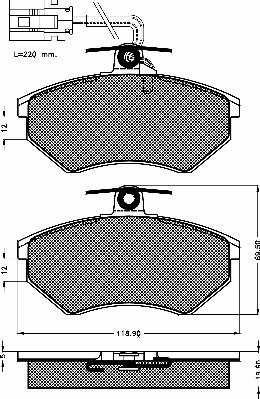 BSF 10252 - Тормозные колодки, дисковые, комплект autosila-amz.com