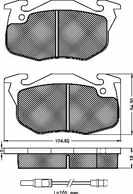 BSF 10200 - Тормозные колодки, дисковые, комплект autosila-amz.com