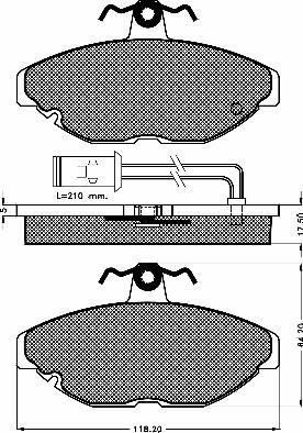 BSF 10220 - Тормозные колодки, дисковые, комплект autosila-amz.com