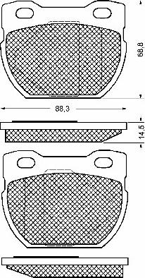 BSF 10757 - Тормозные колодки, дисковые, комплект autosila-amz.com
