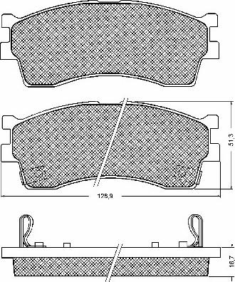 Girling 6132459 - Тормозные колодки, дисковые, комплект autosila-amz.com