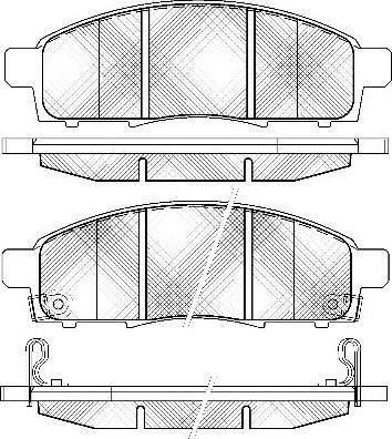 HELLA PAGID T1972 - Тормозные колодки, дисковые, комплект autosila-amz.com