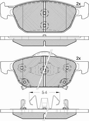 BSF 20159 - Тормозные колодки, дисковые, комплект autosila-amz.com