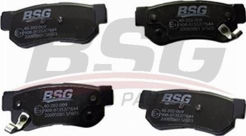 BSG BSG 40-202-009 - Тормозные колодки, дисковые, комплект autosila-amz.com